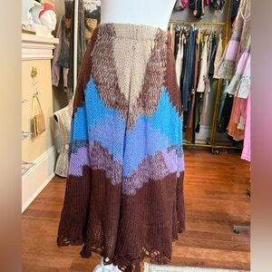 Colorful Knit Women's Long Skirt